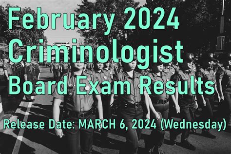 criminology board exam 2024 result release date